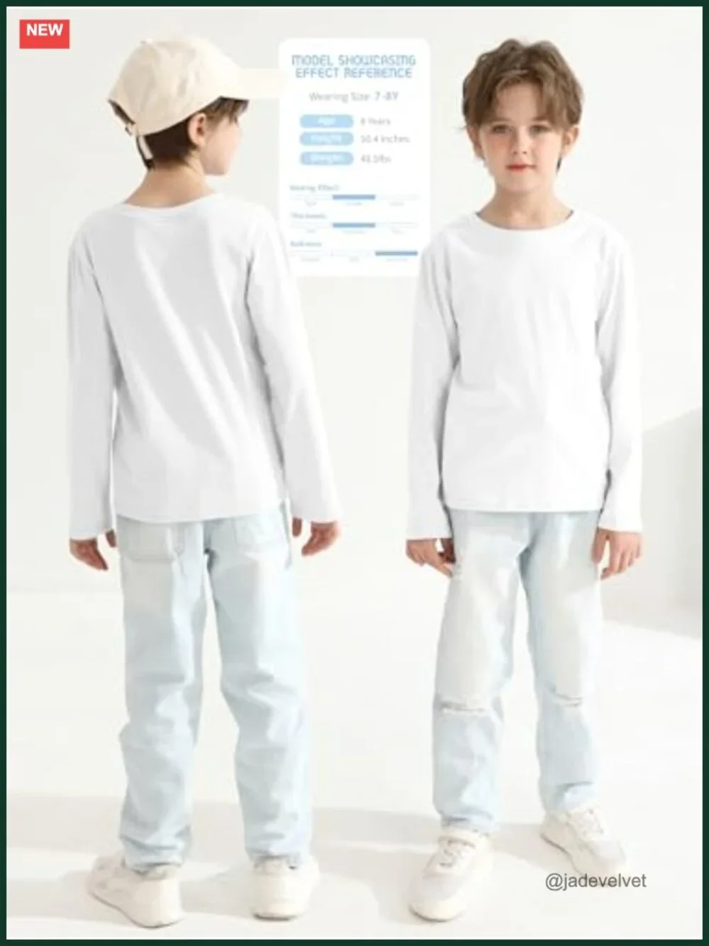4 Pack Boys Long Sleeve Cotton Tees Layering T-Shirts Basic Solid